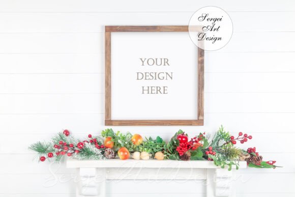 Download Square Realistic Wood Frame Mockup, PSD - Premium Resources
