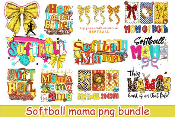Download Softball Mama PNG Bundle - Premium Bundle