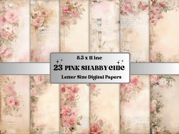 Download Pink Shabby Chic Junk Journal Paper - Premium Resources