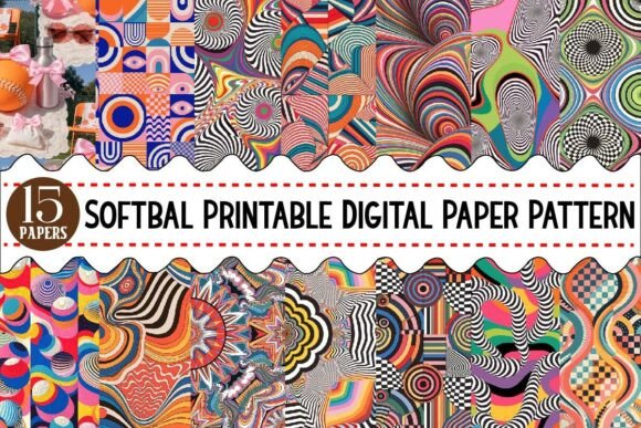 Download Softbal Printable Digital Paper Pattern - Premium Resources