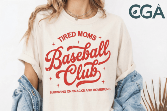 Download Tired Moms Baseball Club Red Png - Premium Bundle